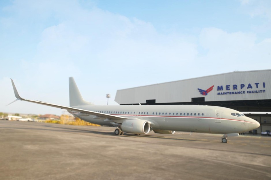 Merpati Maintenance Facility Successfully Delivers Maintenance and Modifications First Boeing 737-800 to the Indonesian Ministry of Defence, Surabaya